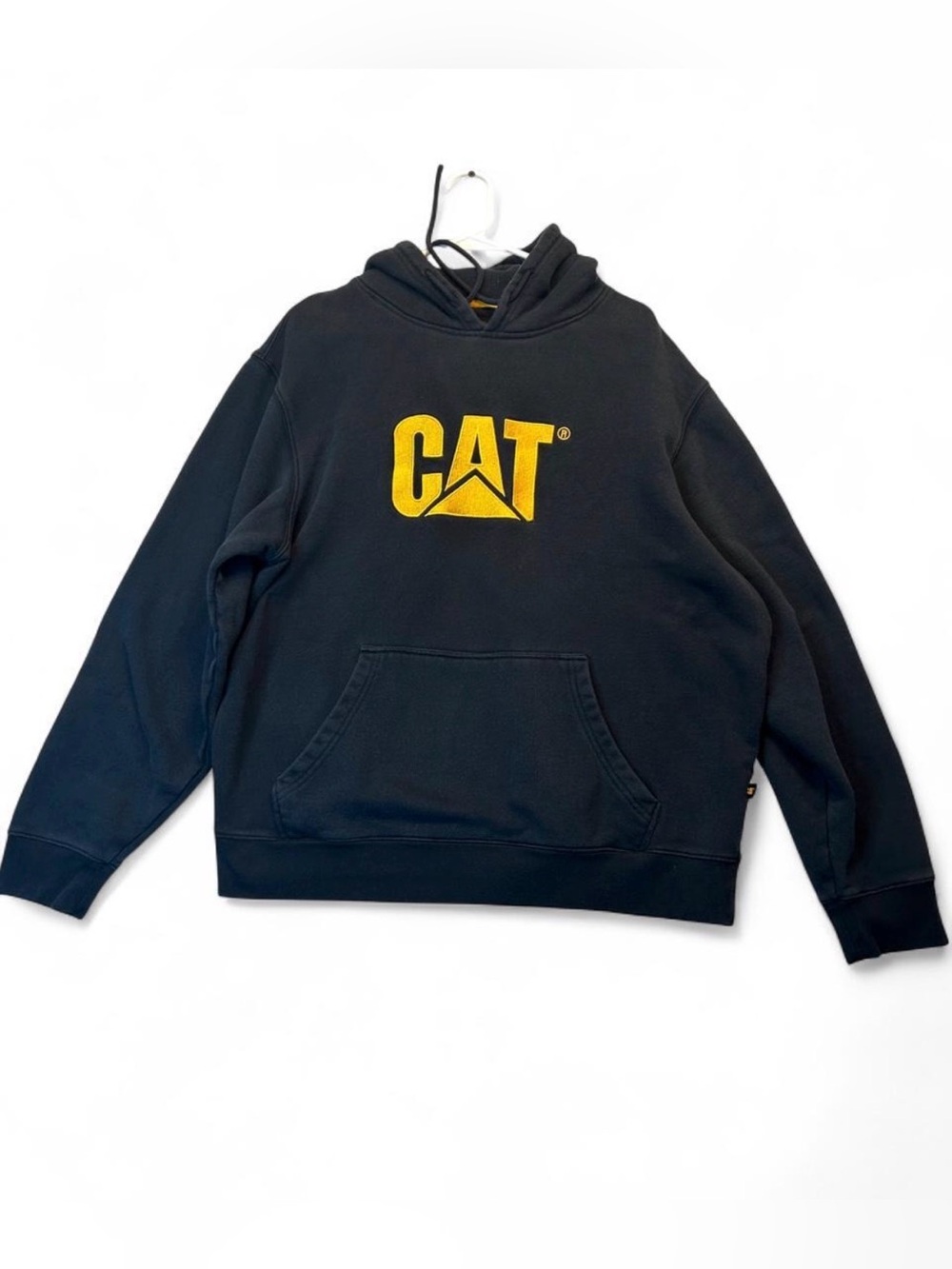 Black Hoodie with Yellow Logo - Heavyweight Pullover